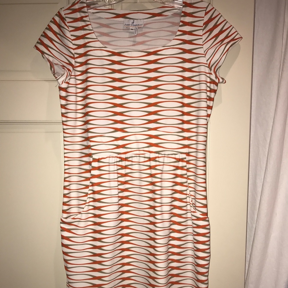 Orange, Green, and White Jude Connally Dress